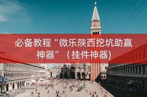 必备教程“微乐陕西挖坑助赢神器”（挂件神器)