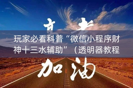 玩家必看科普“微信小程序财神十三水辅助”（透明器教程)