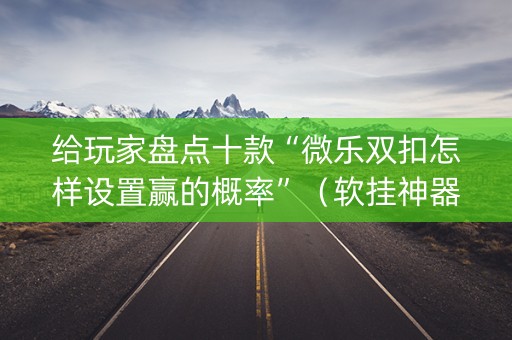 给玩家盘点十款“微乐双扣怎样设置赢的概率”（软挂神器)