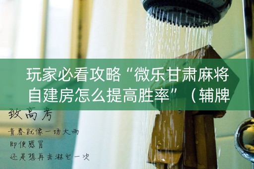 玩家必看攻略“微乐甘肃麻将自建房怎么提高胜率”（辅牌器插件购买)