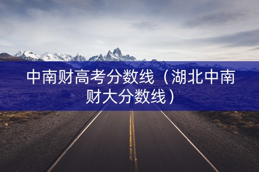 中南财高考分数线（湖北中南财大分数线）