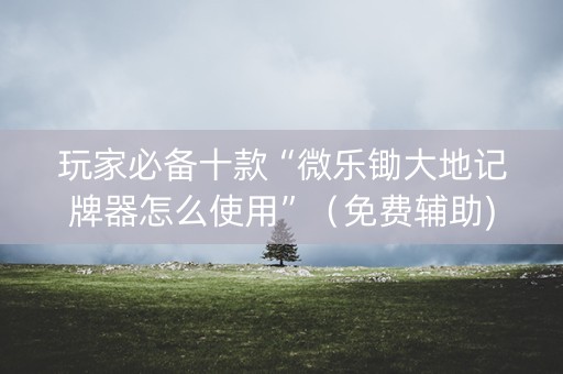 玩家必备十款“微乐锄大地记牌器怎么使用”（免费辅助)