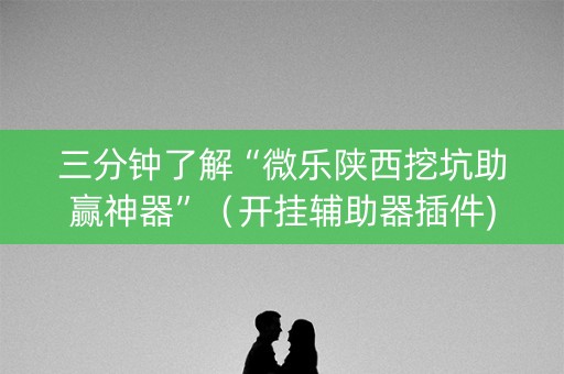 三分钟了解“微乐陕西挖坑助赢神器”（开挂辅助器插件)