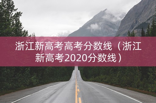 浙江新高考高考分数线（浙江新高考2020分数线）