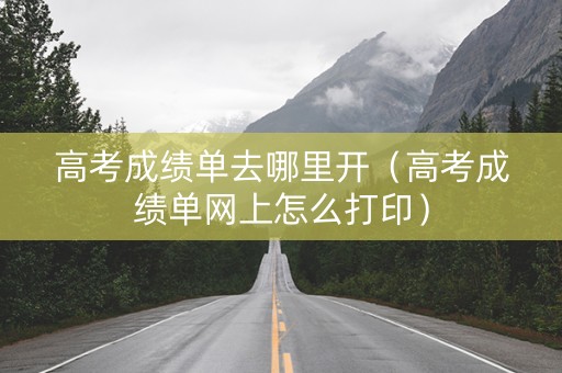 高考成绩单去哪里开（高考成绩单网上怎么打印）