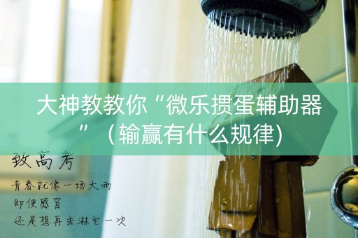 大神教教你“微乐掼蛋辅助器”（输赢有什么规律)