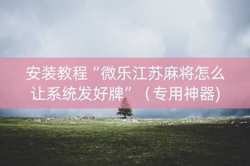 安装教程“微乐江苏麻将怎么让系统发好牌”（专用神器)