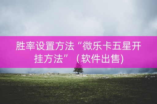 胜率设置方法“微乐卡五星开挂方法”（软件出售)