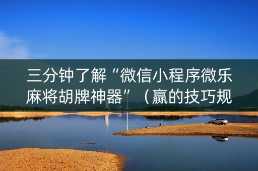 三分钟了解“微信小程序微乐麻将胡牌神器”（赢的技巧规律)