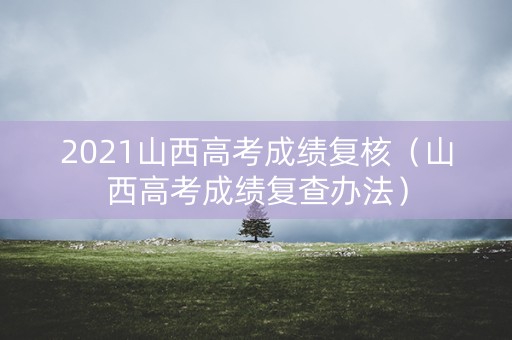 2021山西高考成绩复核（山西高考成绩复查办法）