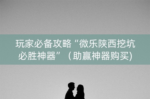 玩家必备攻略“微乐陕西挖坑必胜神器”（助赢神器购买)