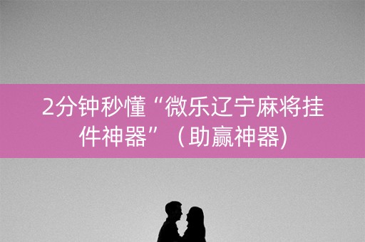2分钟秒懂“微乐辽宁麻将挂件神器”（助赢神器)