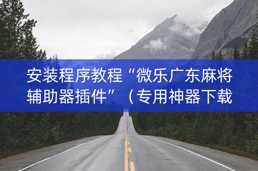 安装程序教程“微乐广东麻将辅助器插件”（专用神器下载)