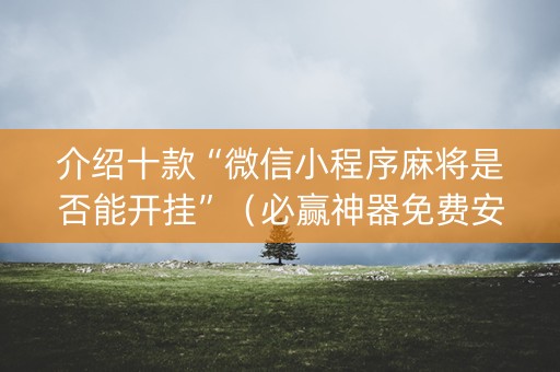 介绍十款“微信小程序麻将是否能开挂”（必赢神器免费安装)