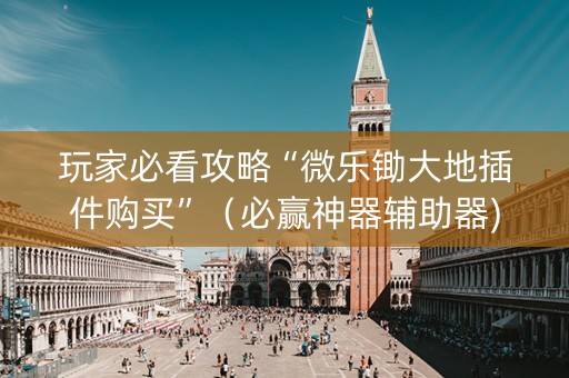 玩家必看攻略“微乐锄大地插件购买”（必赢神器辅助器)