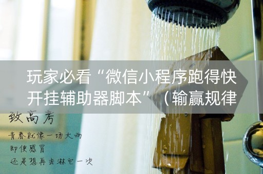 玩家必看“微信小程序跑得快开挂辅助器脚本”（输赢规律)