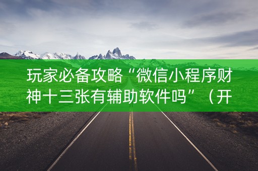 玩家必备攻略“微信小程序财神十三张有辅助软件吗”（开挂辅助器插件)