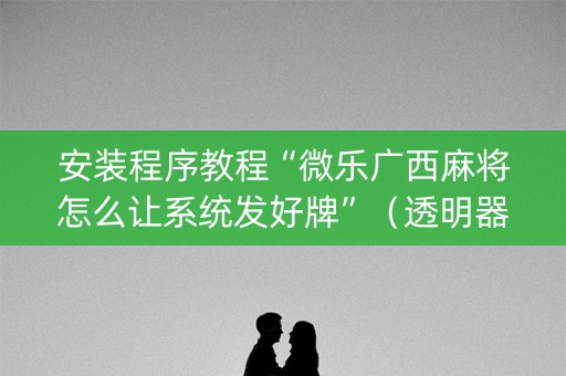 安装程序教程“微乐广西麻将怎么让系统发好牌”（透明器教程)