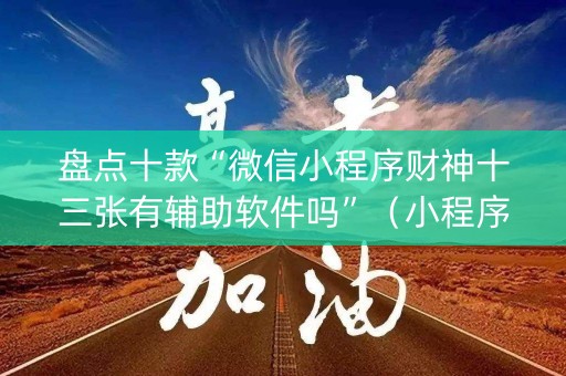 盘点十款“微信小程序财神十三张有辅助软件吗”（小程序控牌器)