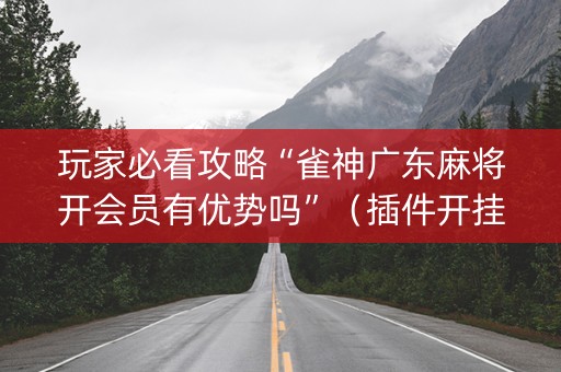 玩家必看攻略“雀神广东麻将开会员有优势吗”（插件开挂免费AI)