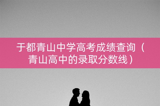 于都青山中学高考成绩查询（青山高中的录取分数线）