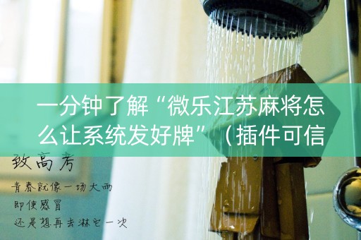 一分钟了解“微乐江苏麻将怎么让系统发好牌”（插件可信吗)
