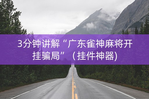 3分钟讲解“广东雀神麻将开挂骗局”（挂件神器)