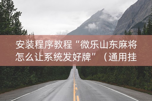 安装程序教程“微乐山东麻将怎么让系统发好牌”（通用挂软件多少钱)