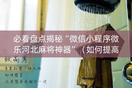 必看盘点揭秘“微信小程序微乐河北麻将神器”（如何提高胜率)