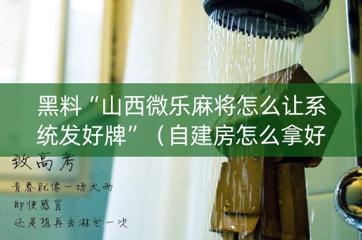 黑料“山西微乐麻将怎么让系统发好牌”（自建房怎么拿好牌)