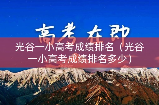 光谷一小高考成绩排名（光谷一小高考成绩排名多少）