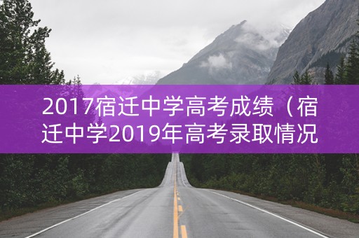 2017宿迁中学高考成绩（宿迁中学2019年高考录取情况）