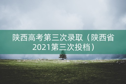 陕西高考第三次录取（陕西省2021第三次投档）