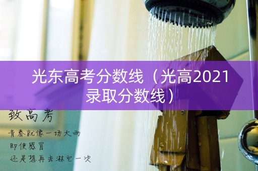 光东高考分数线（光高2021录取分数线）