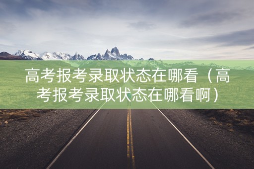 高考报考录取状态在哪看（高考报考录取状态在哪看啊）