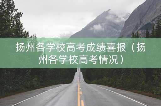 扬州各学校高考成绩喜报（扬州各学校高考情况）