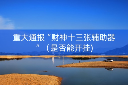 重大通报“财神十三张辅助器”（是否能开挂)