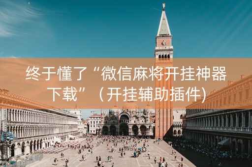 终于懂了“微信麻将开挂神器下载”（开挂辅助插件)