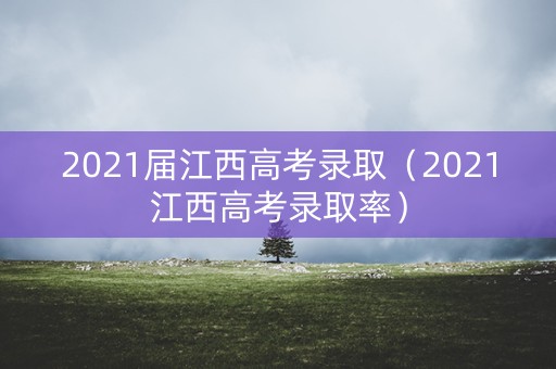 2021届江西高考录取（2021江西高考录取率）
