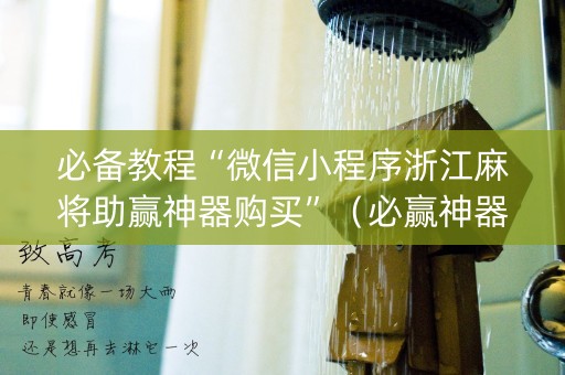 必备教程“微信小程序浙江麻将助赢神器购买”（必赢神器)