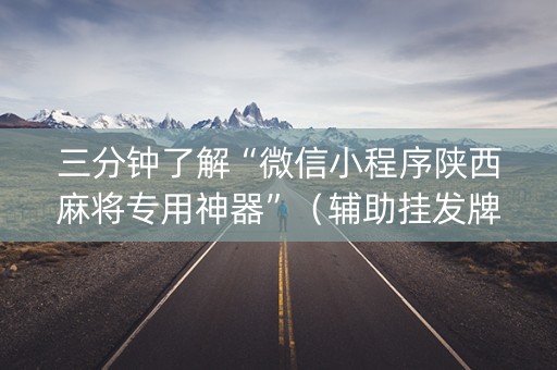 三分钟了解“微信小程序陕西麻将专用神器”（辅助挂发牌规律)