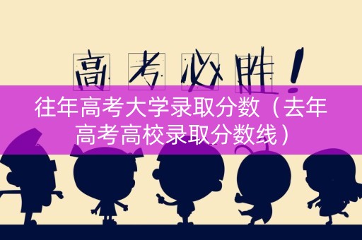 往年高考大学录取分数（去年高考高校录取分数线）