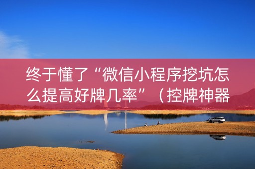 终于懂了“微信小程序挖坑怎么提高好牌几率”（控牌神器)