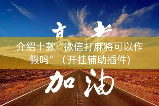 介绍十款“微信打麻将可以作假吗”（开挂辅助插件)