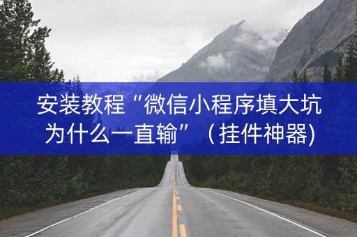 安装教程“微信小程序填大坑为什么一直输”（挂件神器)