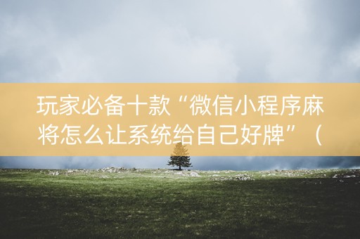 玩家必备十款“微信小程序麻将怎么让系统给自己好牌”（软件出售)