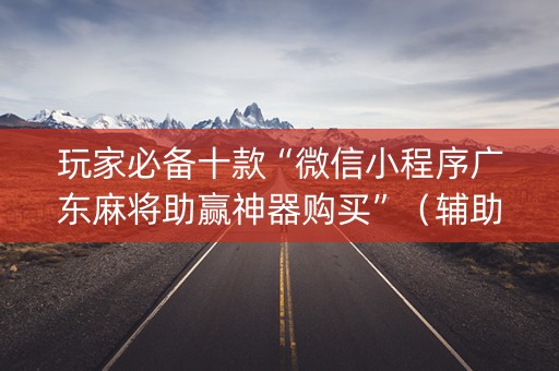 玩家必备十款“微信小程序广东麻将助赢神器购买”（辅助器下载)