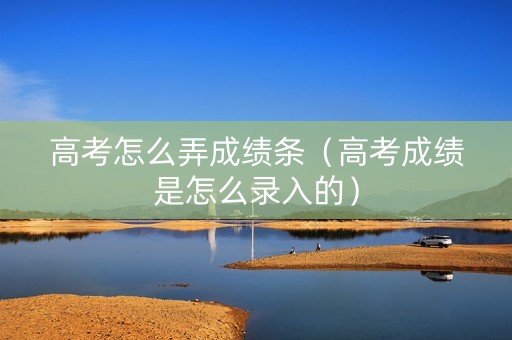 高考怎么弄成绩条（高考成绩是怎么录入的）