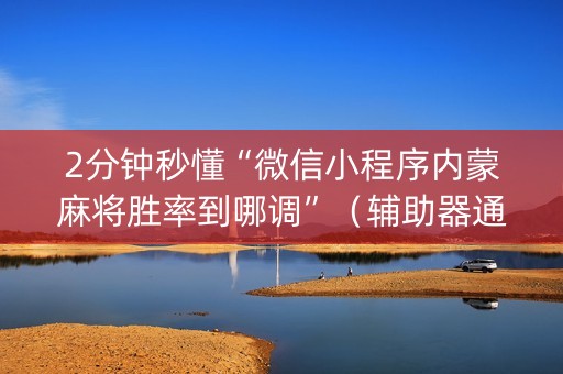 2分钟秒懂“微信小程序内蒙麻将胜率到哪调”（辅助器通用版)