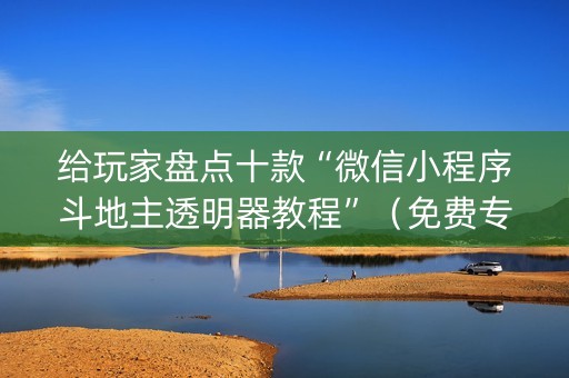 给玩家盘点十款“微信小程序斗地主透明器教程”（免费专用神器)